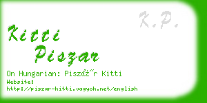 kitti piszar business card